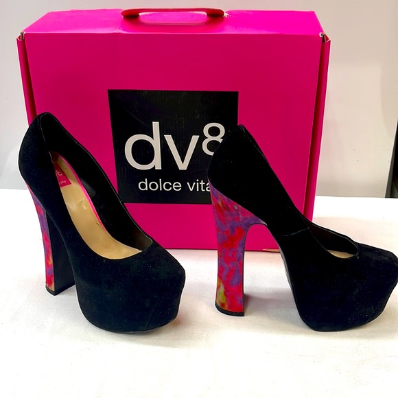 DV8 by Dolce Vita Vixen in Black Marble Suede size 7.5 - Picture 1 of 8